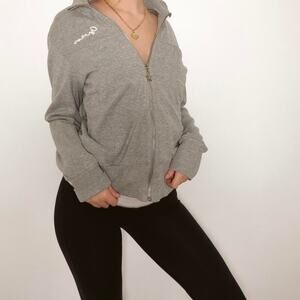 Y2k guess gray zip up